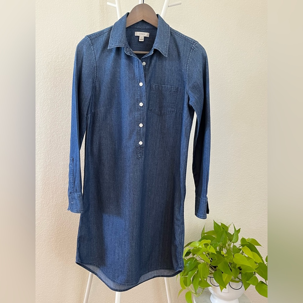 J. Crew Denim shirt Dress - Picture 3 of 9